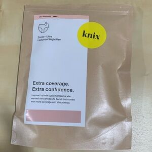 Knix Zones Ultra-Leakproof Underwear in L, High-Rise. NWT, Rosewater colour.